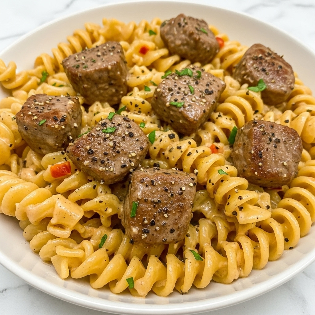 Creamy Paprika Steak Shells Recipe