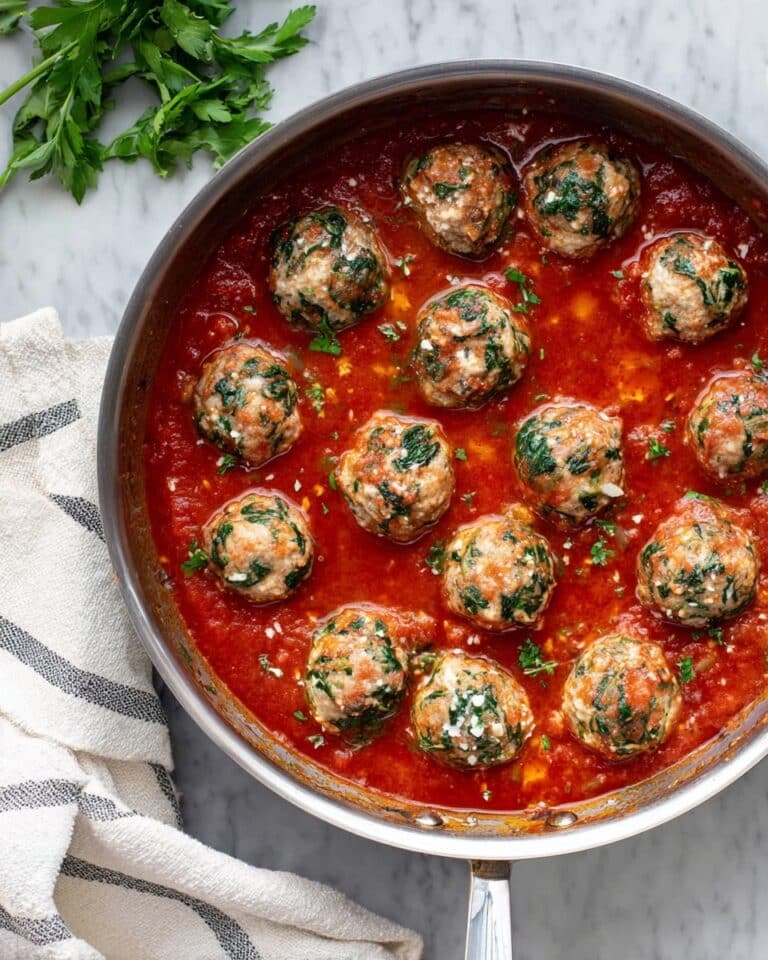 Spinach Feta Baked Turkey Meatballs Recipe
