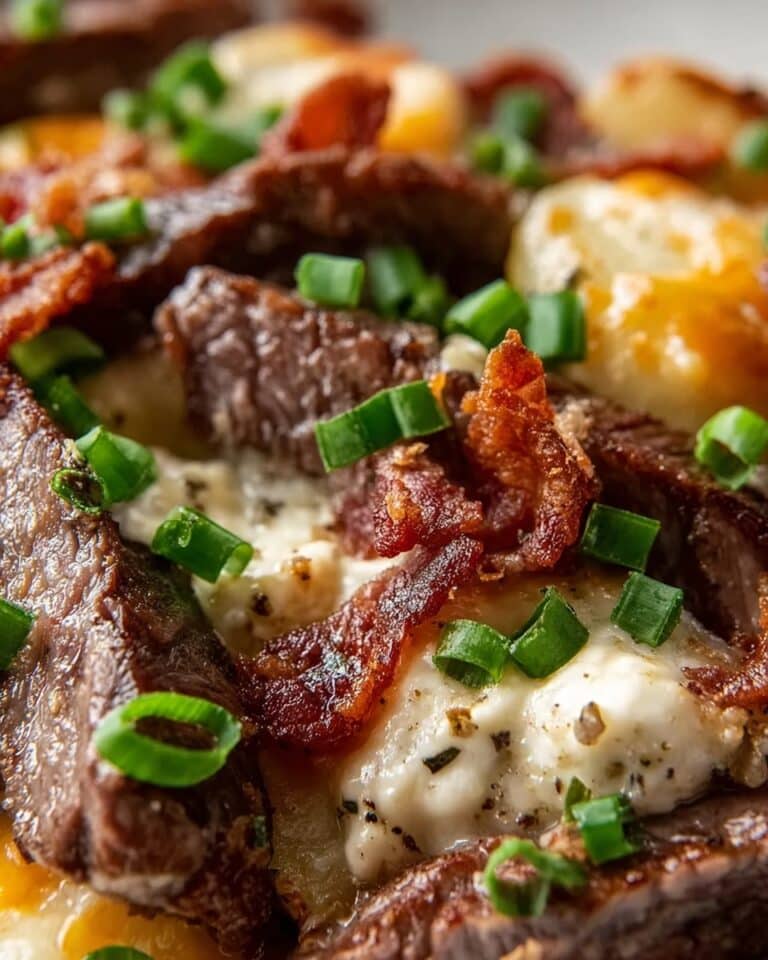 Loaded Steak and Potato Bake Recipe