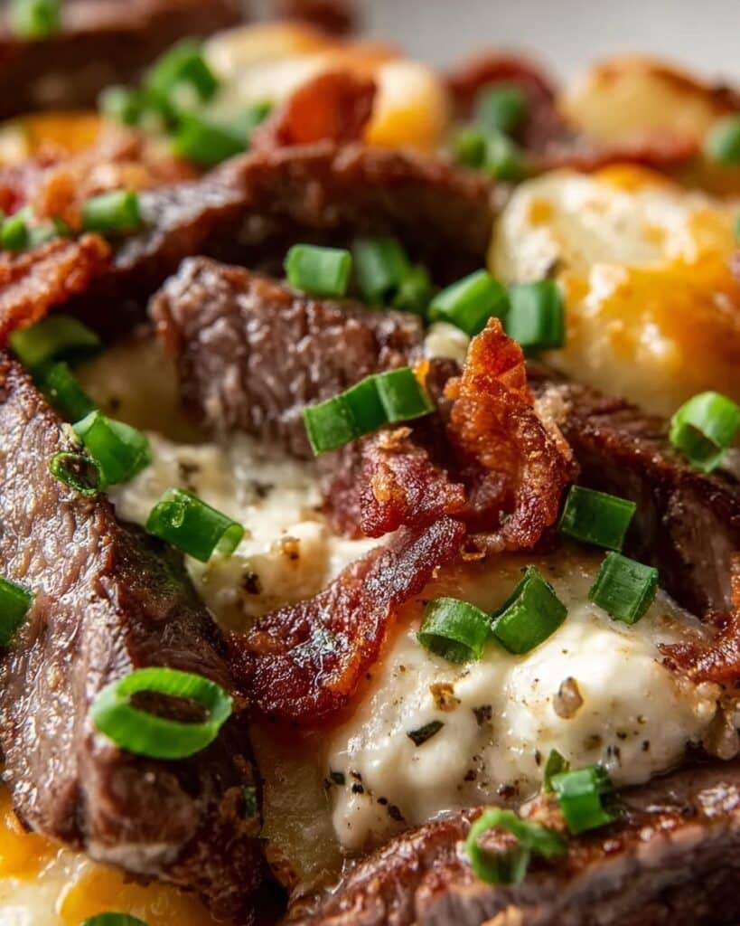 Loaded Steak and Potato Bake Recipe