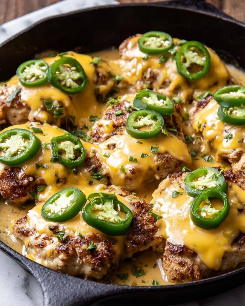 One Pan Cheesy Jalapeño Chicken Recipe