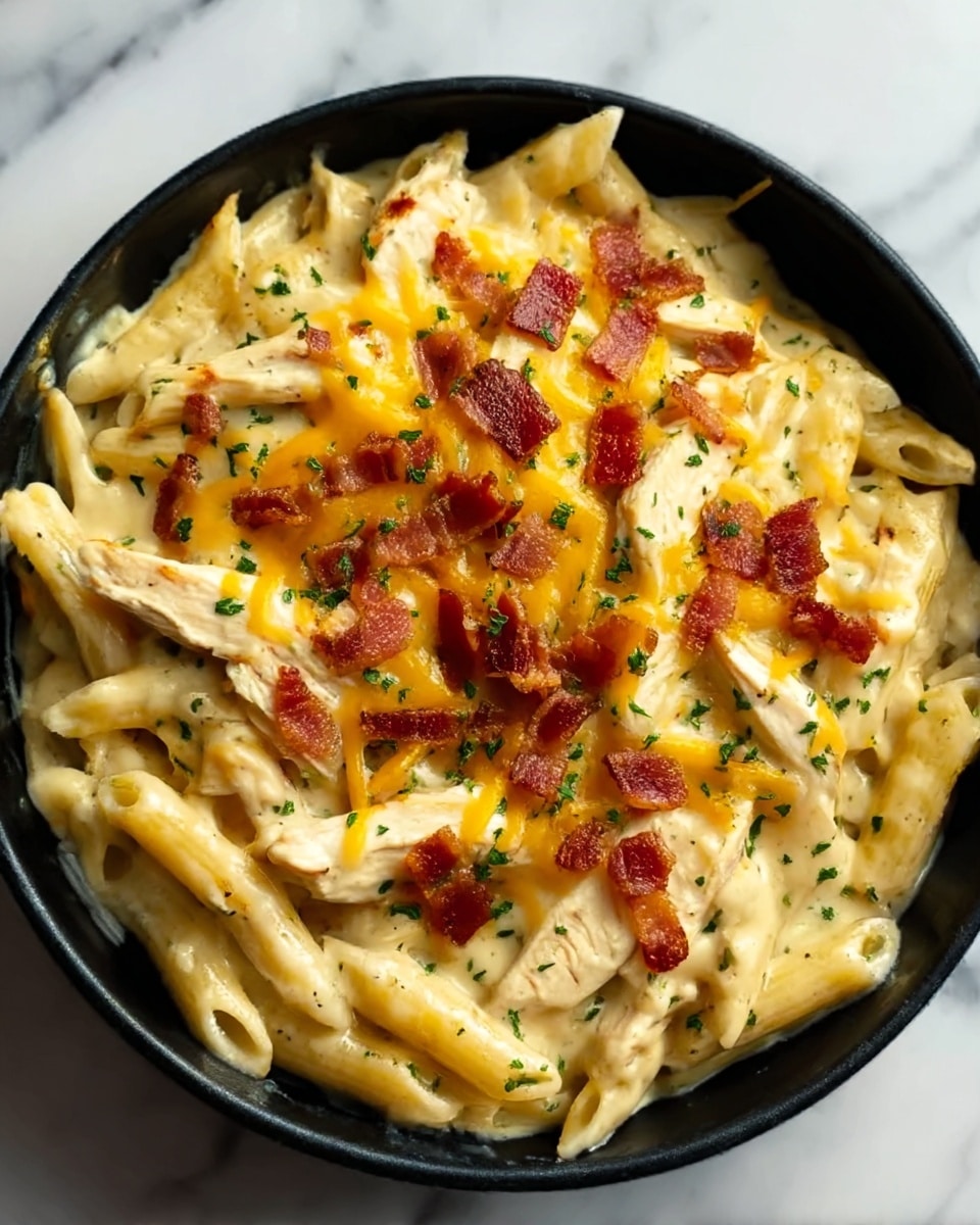 Creamy Crack Chicken Penne Recipe - Recipe Image