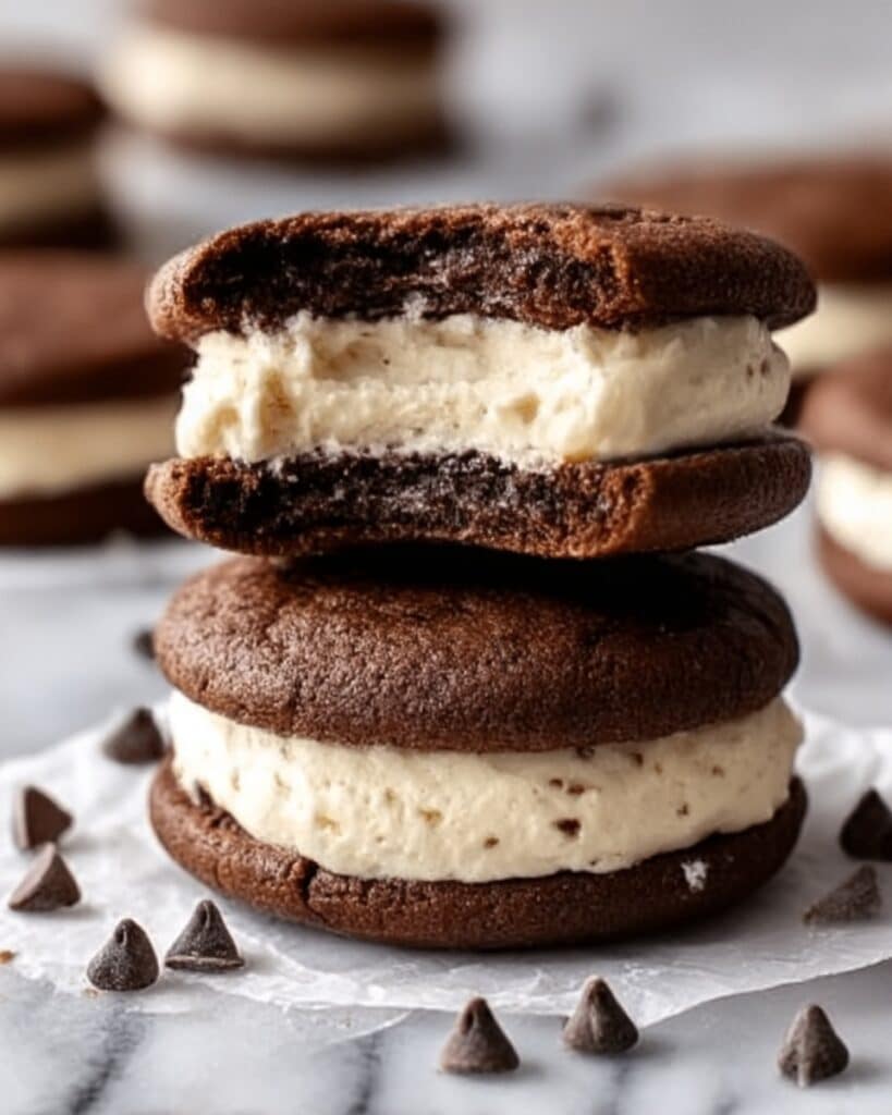 Brownie Cookie Sandwiches with Cookie Dough Buttercream Recipe
