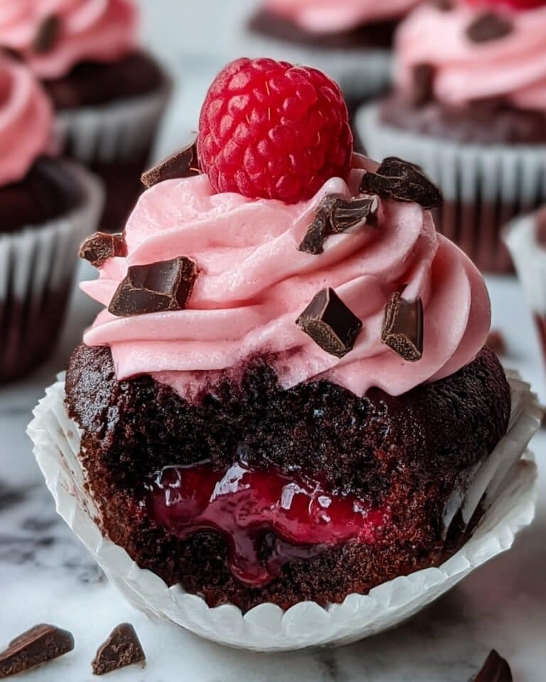 Raspberry Chocolate Lava Cupcakes Recipe