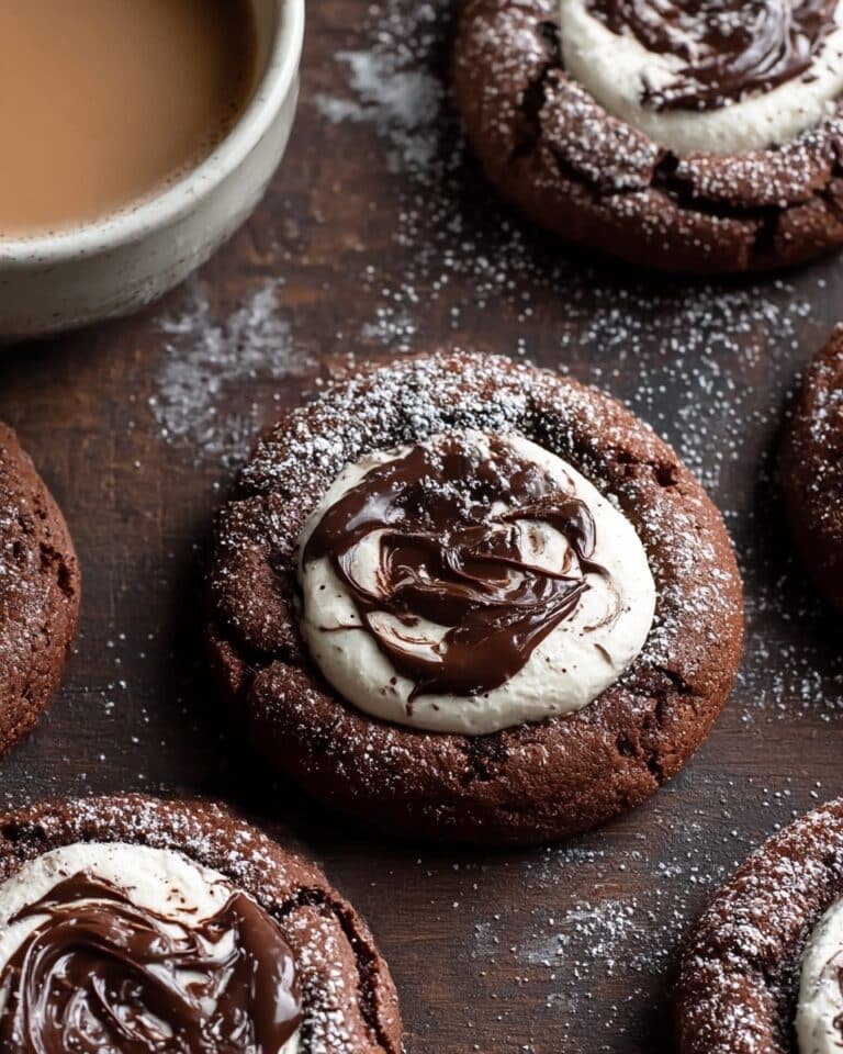 Rich Hot Chocolate Cookies with Marshmallow Swirl Recipe