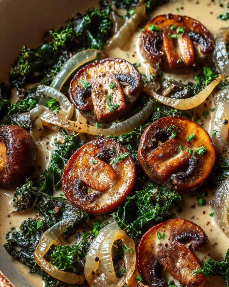Wild Mushroom, Caramelized Onion, and Kale Soup Recipe