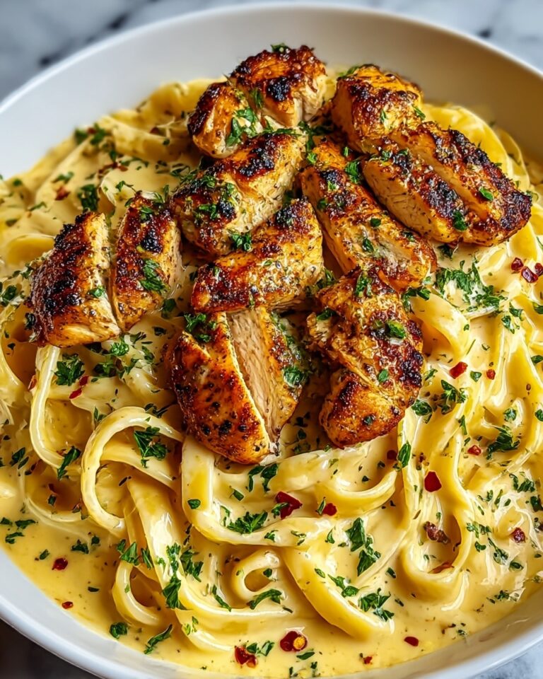 Indulgent Creamy Mozzarella Chicken Linguine in Garlic Cajun Butter Recipe